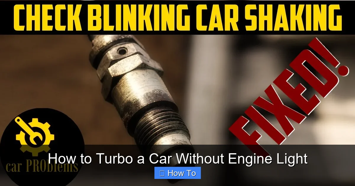 How to Turbo a Car Without Engine Light