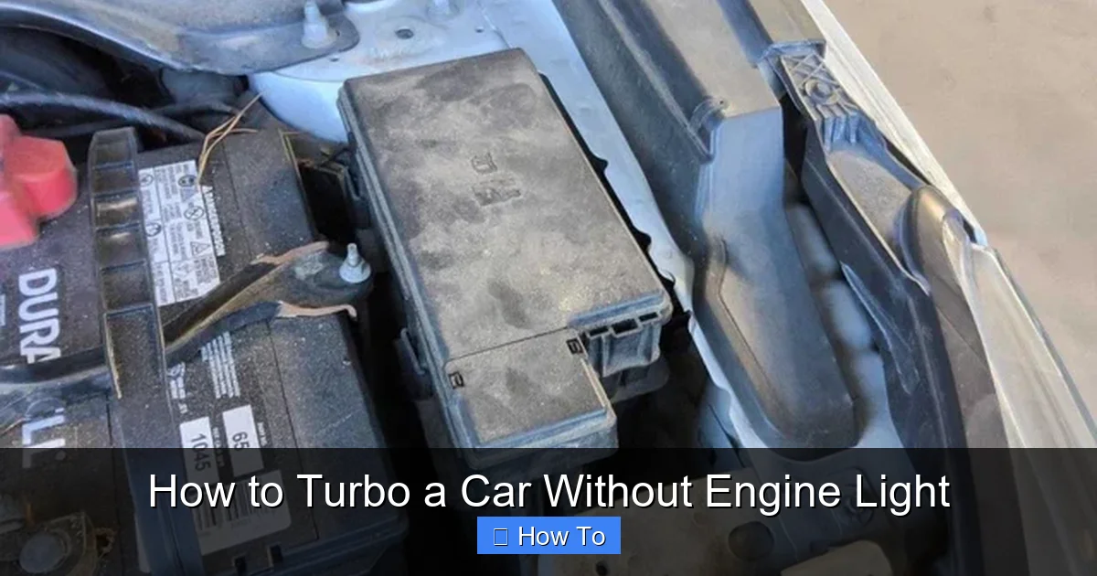 How to Turbo a Car Without Engine Light