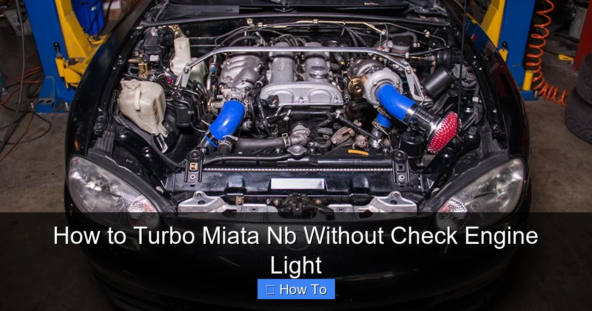 How to Turbo Miata Nb Without Check Engine Light