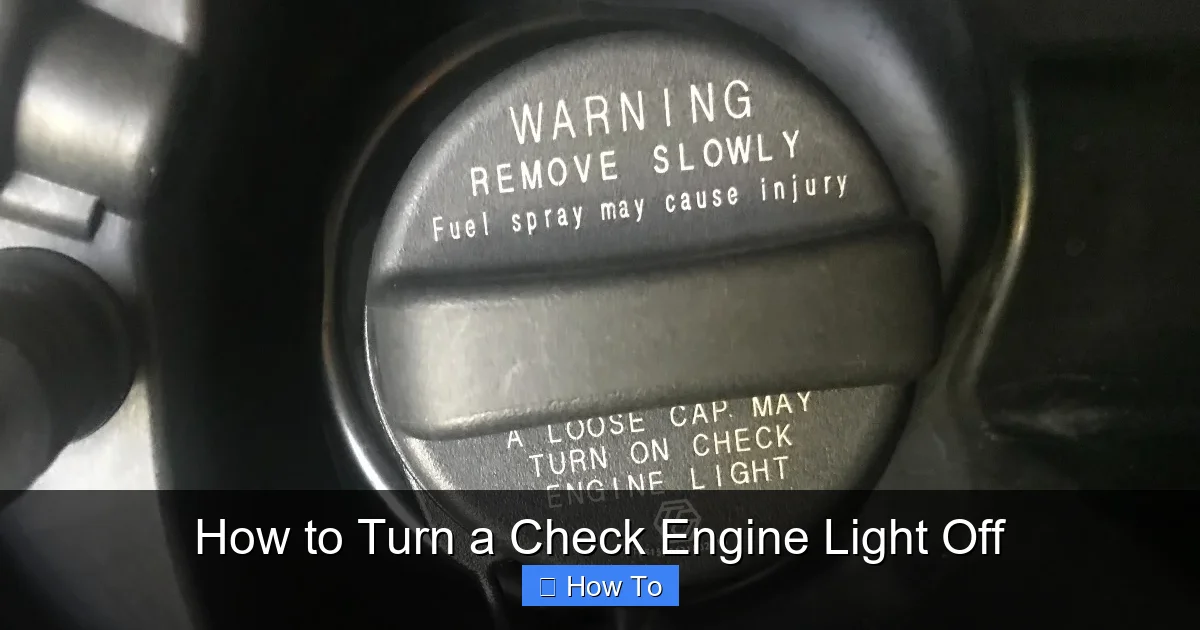 How to Turn a Check Engine Light Off