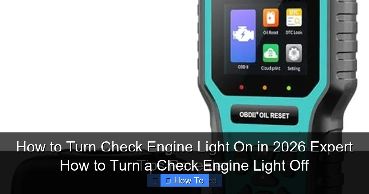 How to Turn a Check Engine Light Off
