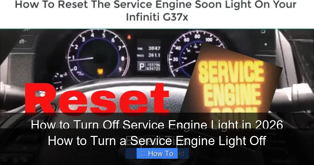 How to Turn a Service Engine Light Off