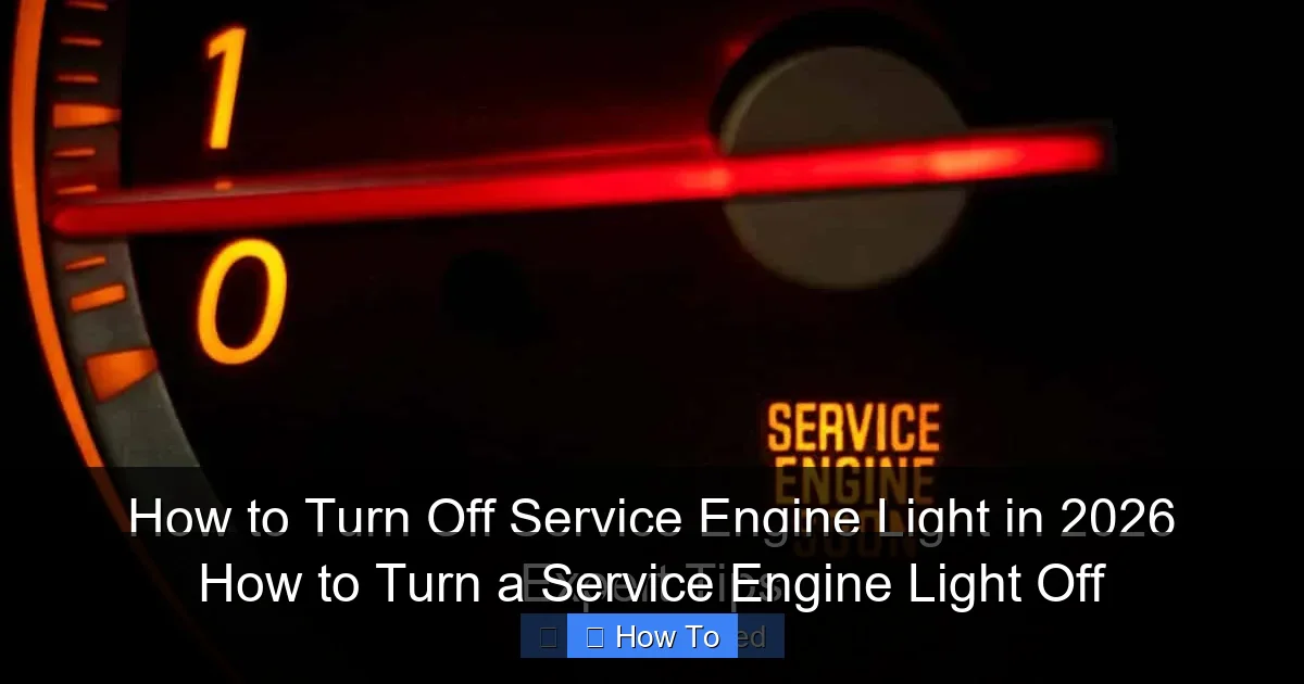How to Turn a Service Engine Light Off