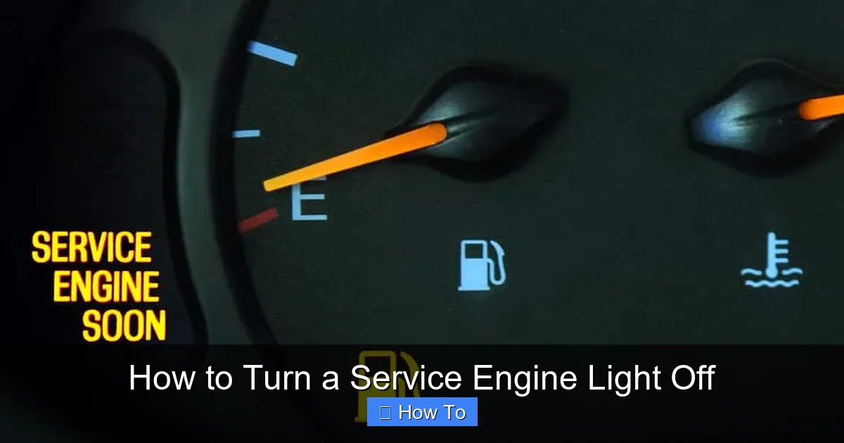 How to Turn a Service Engine Light Off