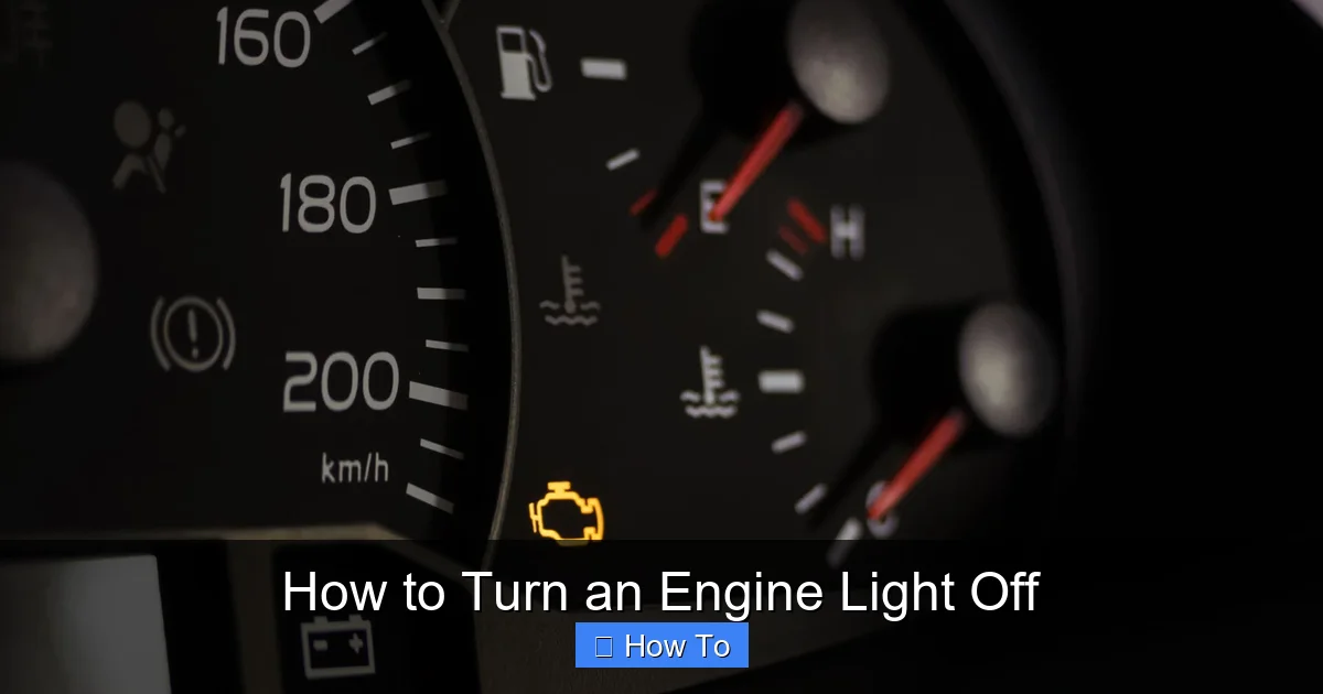 How to Turn an Engine Light Off