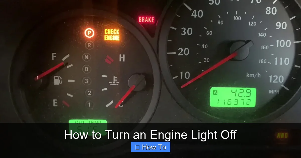 How to Turn an Engine Light Off