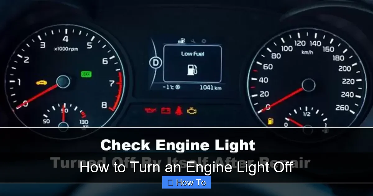 How to Turn an Engine Light Off