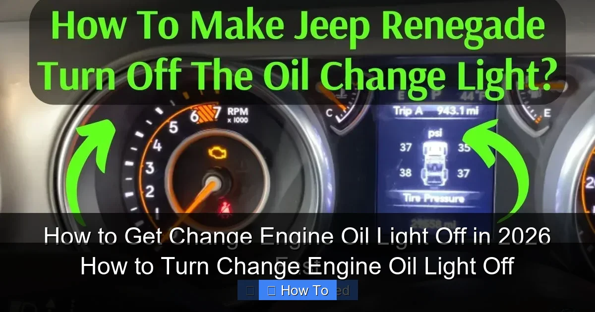 How to Turn Change Engine Oil Light Off