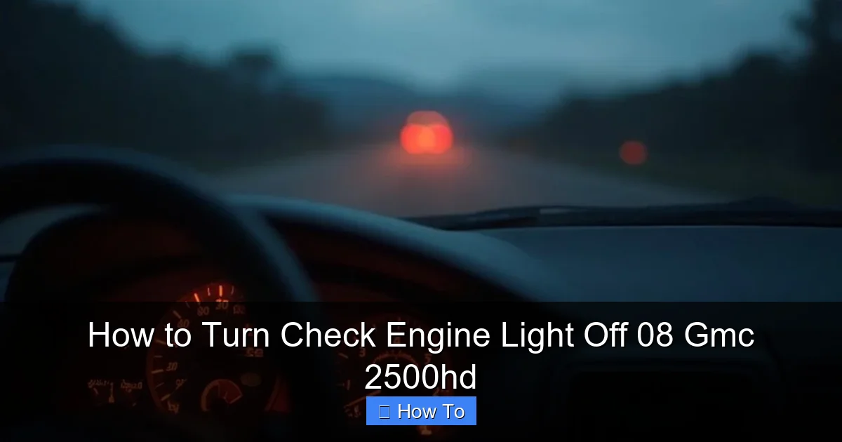 How to Turn Check Engine Light Off 08 Gmc 2500hd