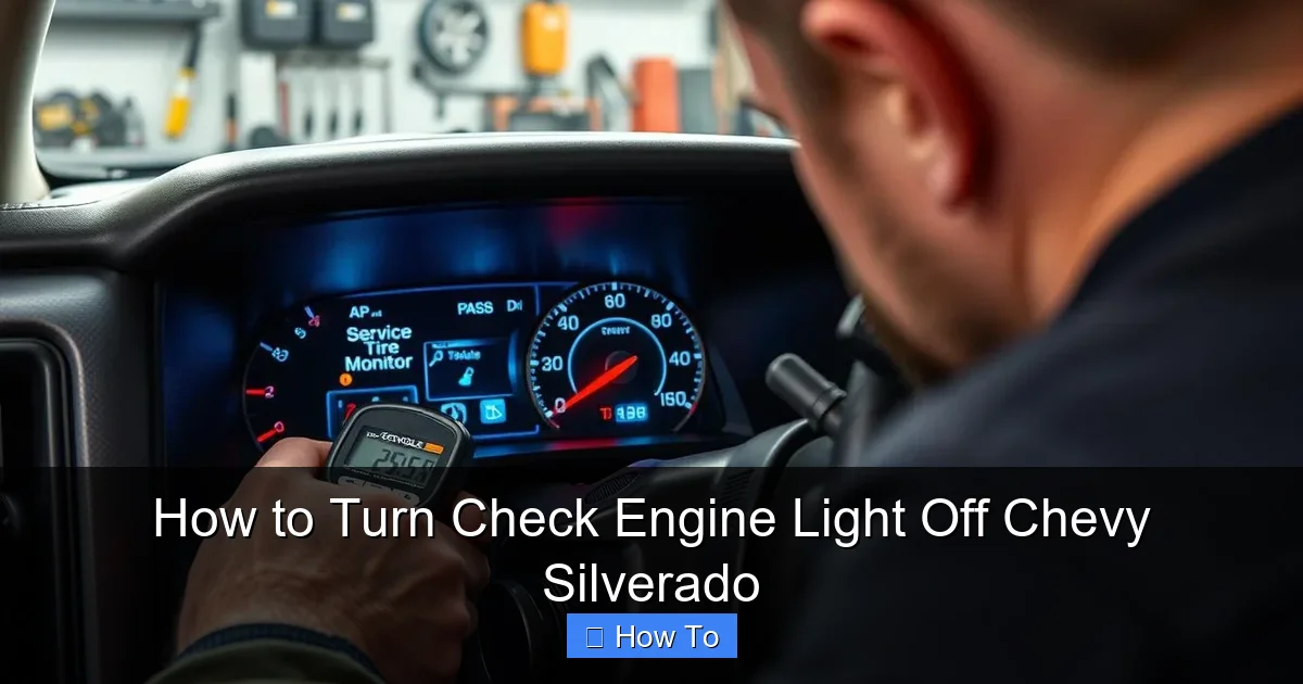 How to Turn Check Engine Light Off Chevy Silverado