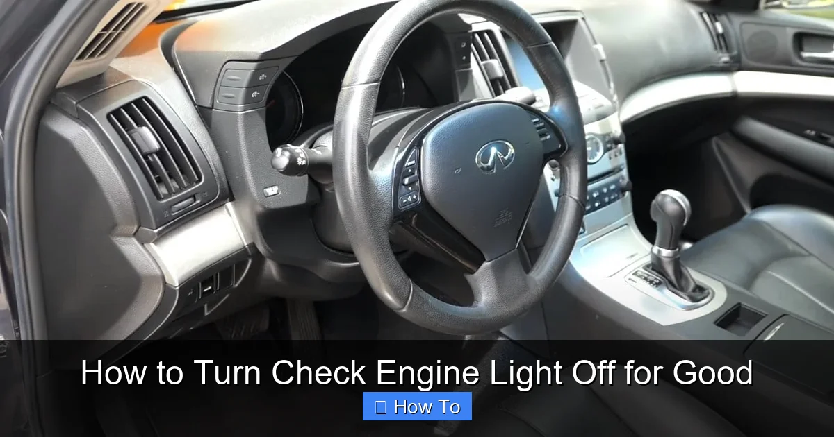 How to Turn Check Engine Light Off for Good