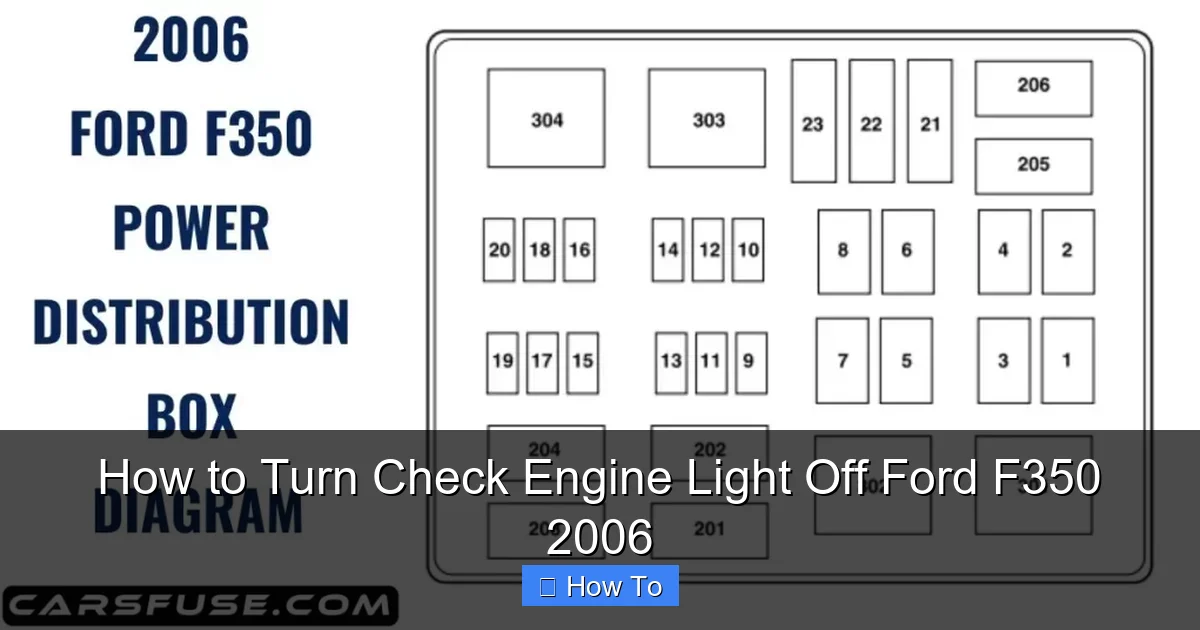How to Turn Check Engine Light Off Ford F350 2006