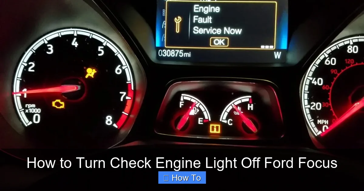 How to Turn Check Engine Light Off Ford Focus