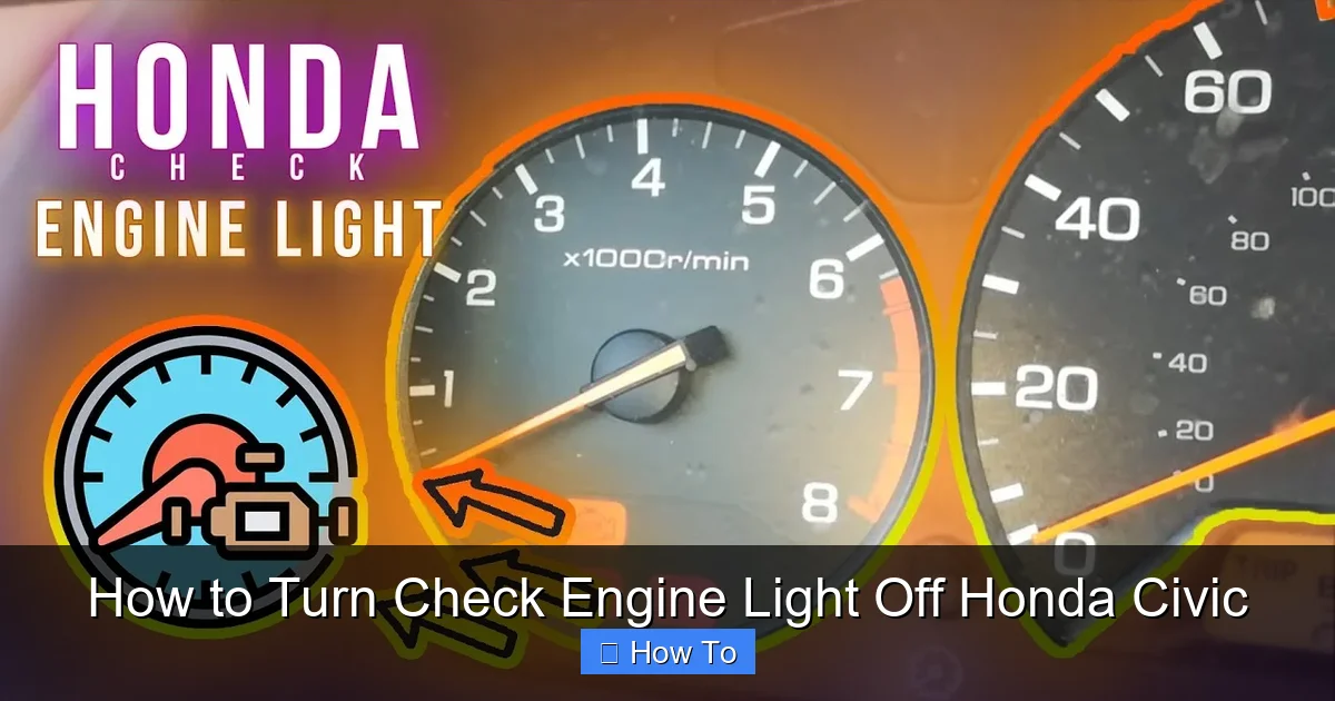 How to Turn Check Engine Light Off Honda Civic