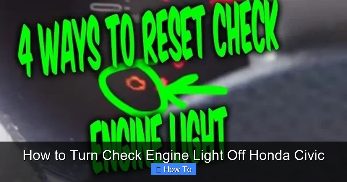 How to Turn Check Engine Light Off Honda Civic