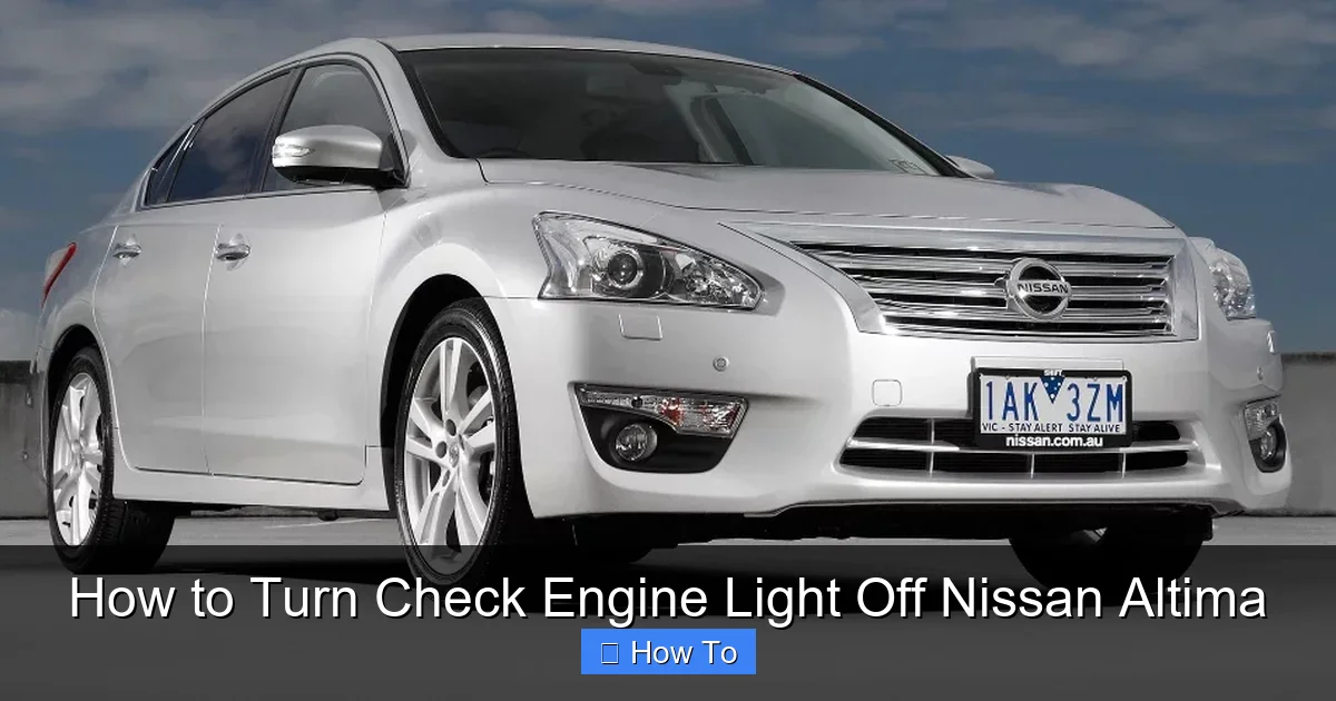 How to Turn Check Engine Light Off Nissan Altima