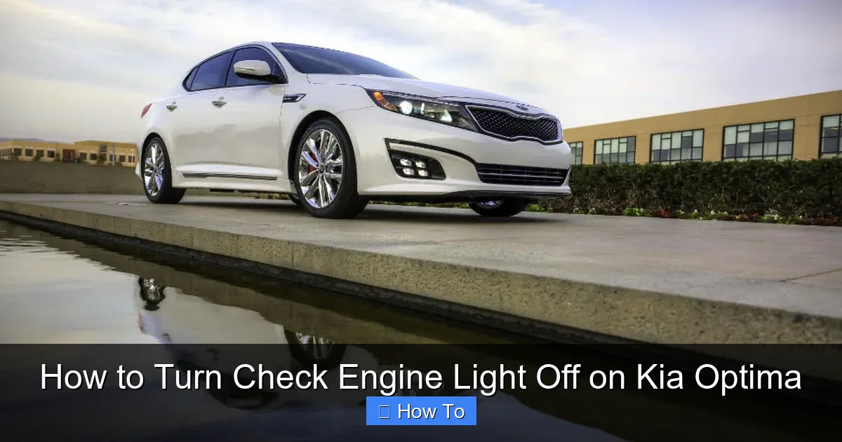 How to Turn Check Engine Light Off on Kia Optima