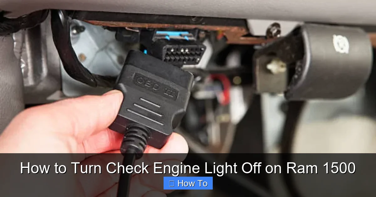 How to Turn Check Engine Light Off on Ram 1500