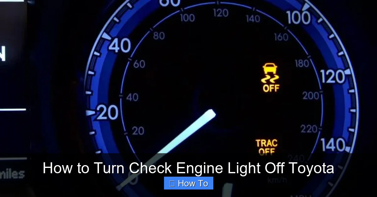 How to Turn Check Engine Light Off Toyota