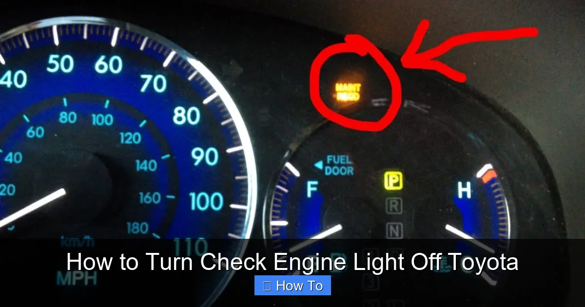 How to Turn Check Engine Light Off Toyota