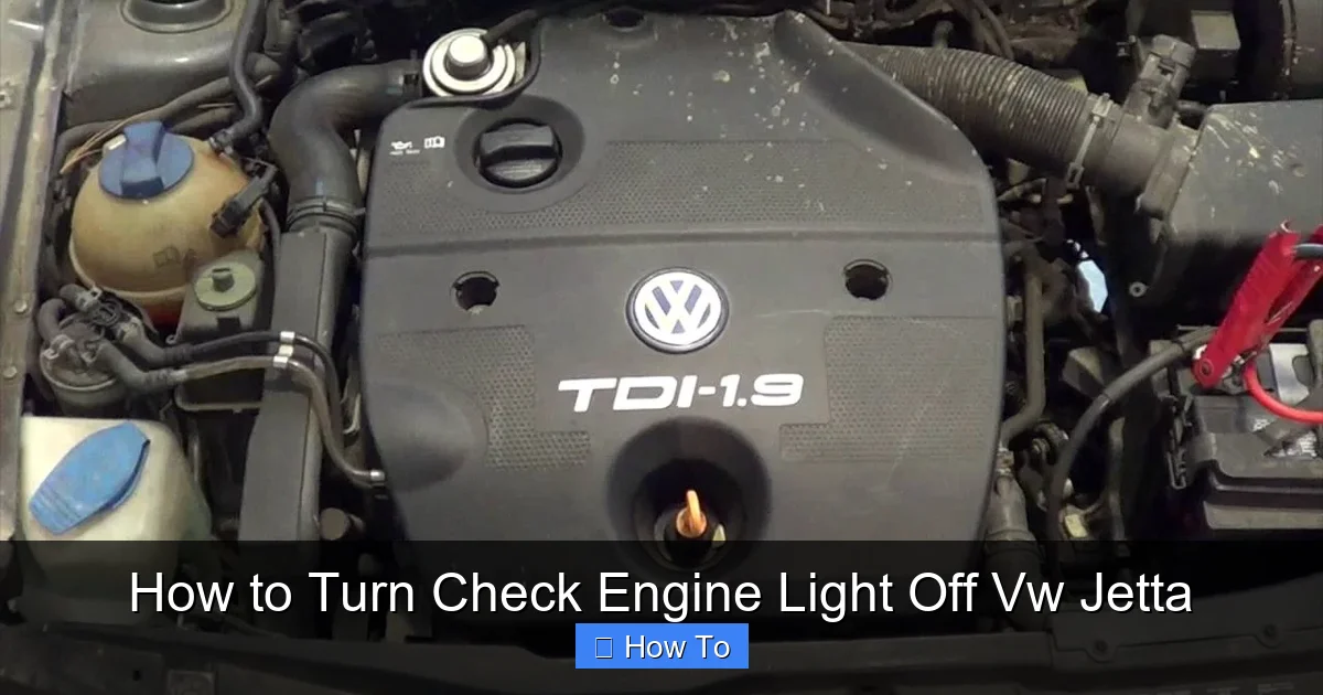 How to Turn Check Engine Light Off Vw Jetta