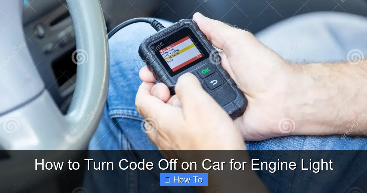 How to Turn Code Off on Car for Engine Light