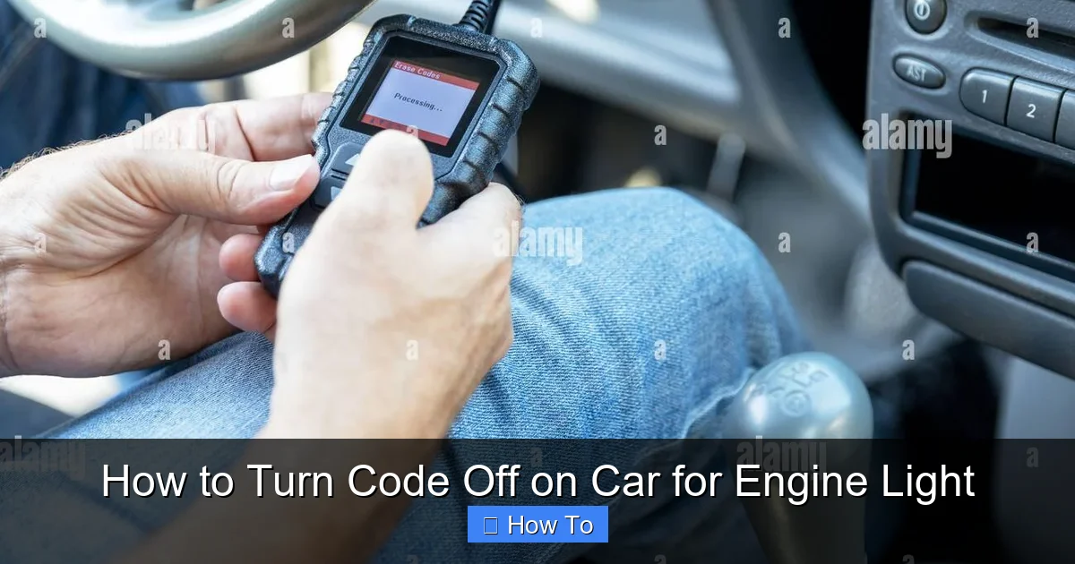 How to Turn Code Off on Car for Engine Light