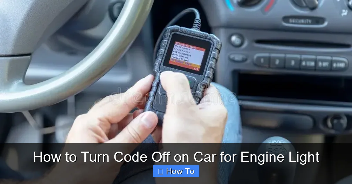 How to Turn Code Off on Car for Engine Light