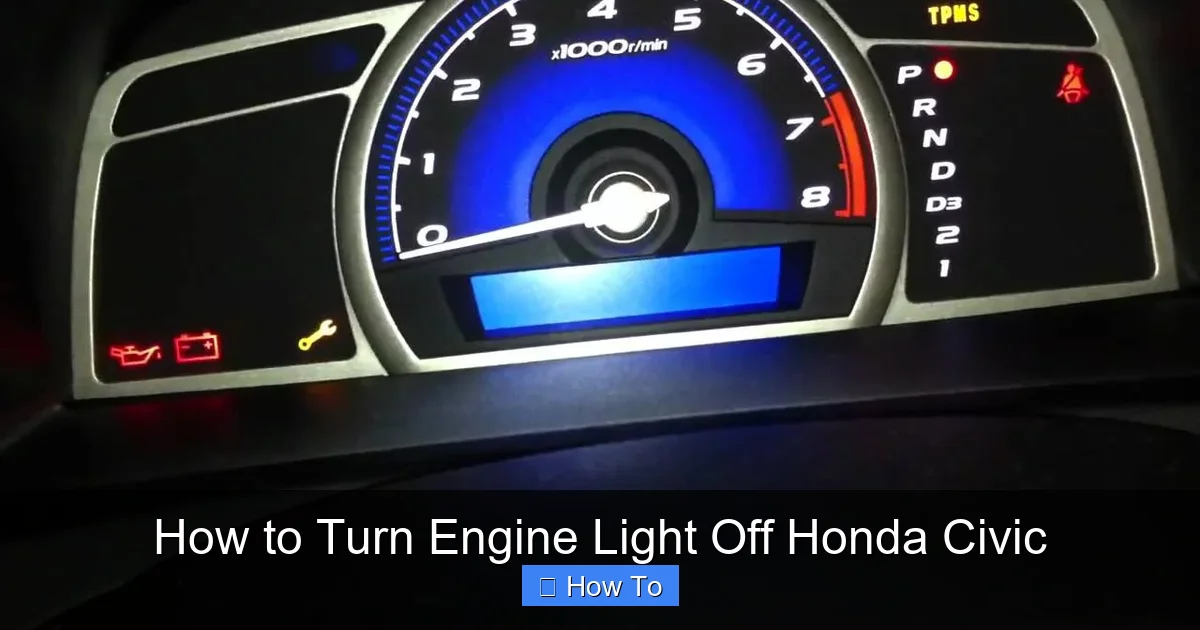 How to Turn Engine Light Off Honda Civic