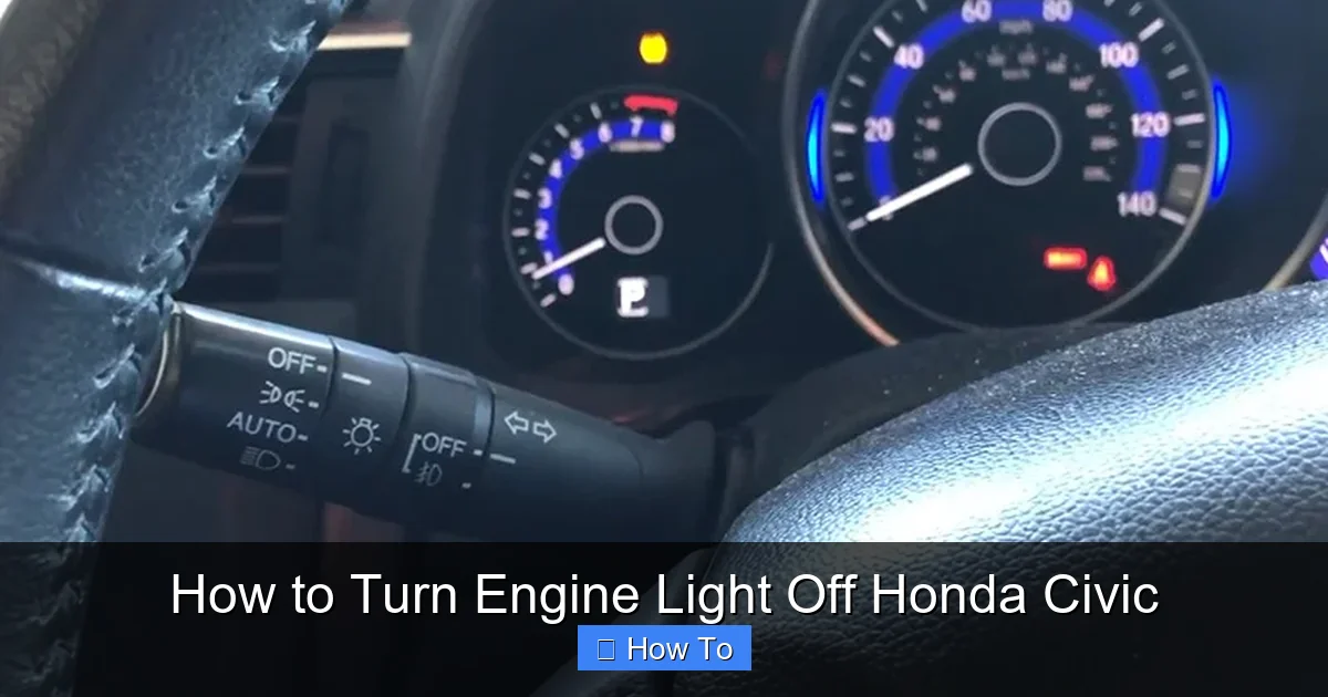 How to Turn Engine Light Off Honda Civic