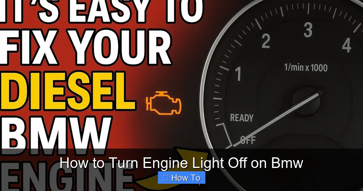 How to Turn Engine Light Off on Bmw