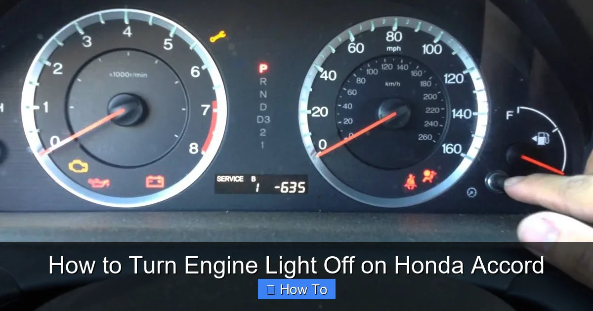 How to Turn Engine Light Off on Honda Accord