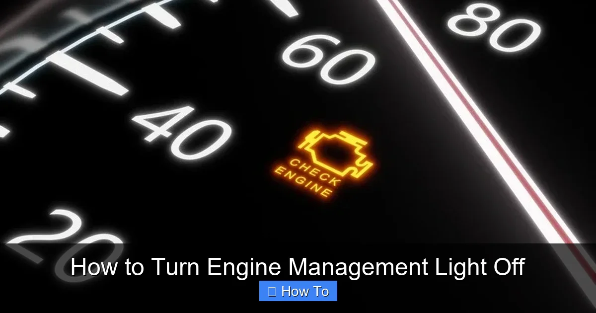 How to Turn Engine Management Light Off