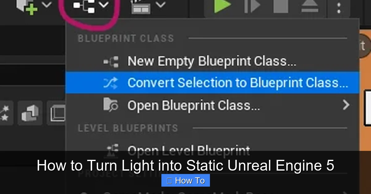 How to Turn Light into Static Unreal Engine 5