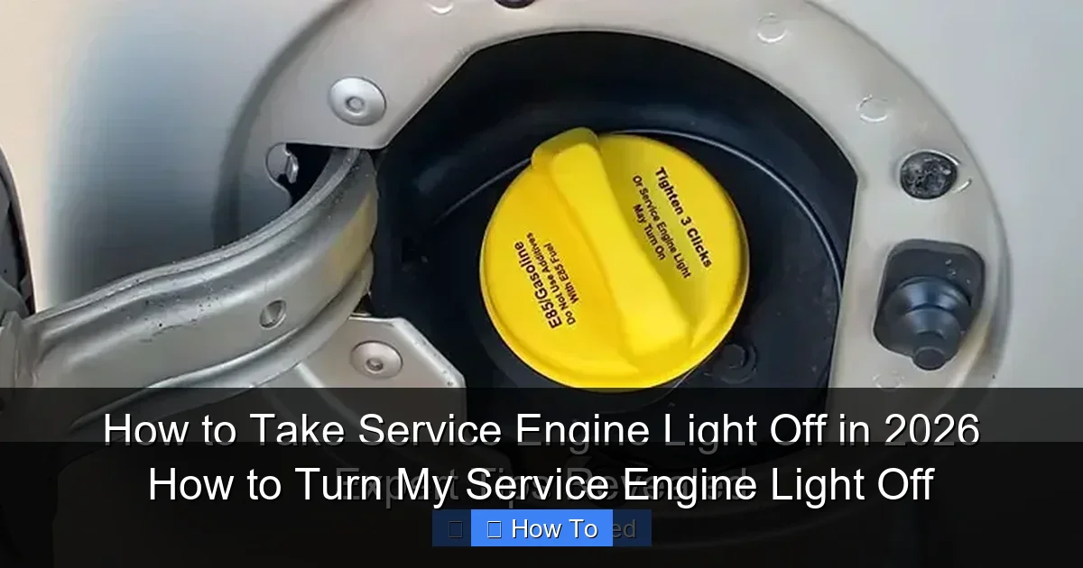 How to Turn My Service Engine Light Off