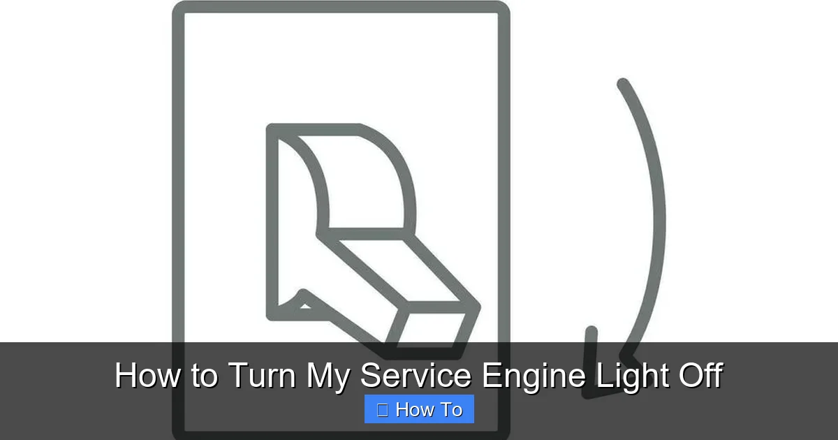 How to Turn My Service Engine Light Off