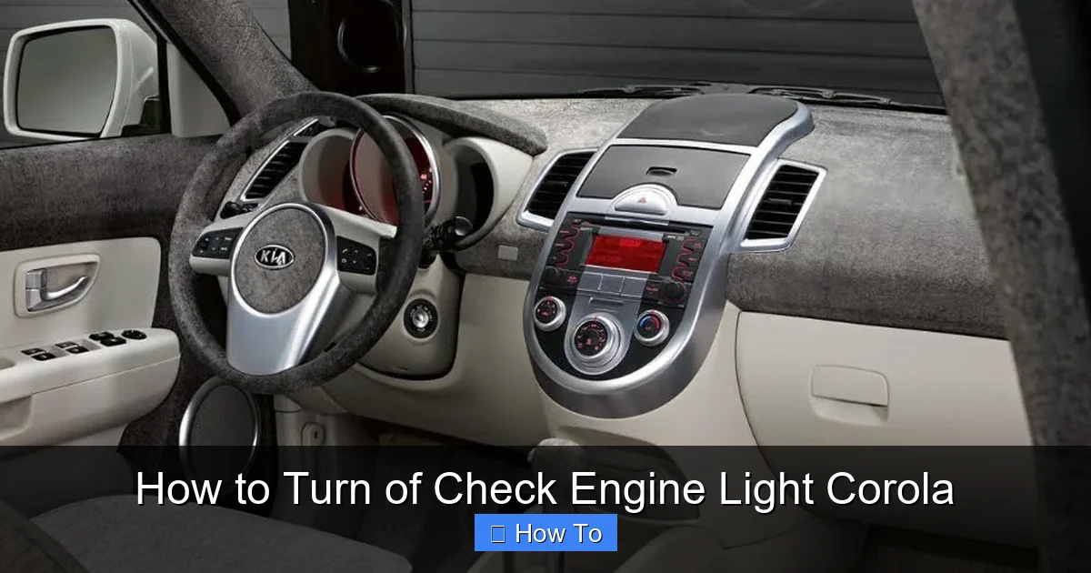 How to Turn of Check Engine Light Corola