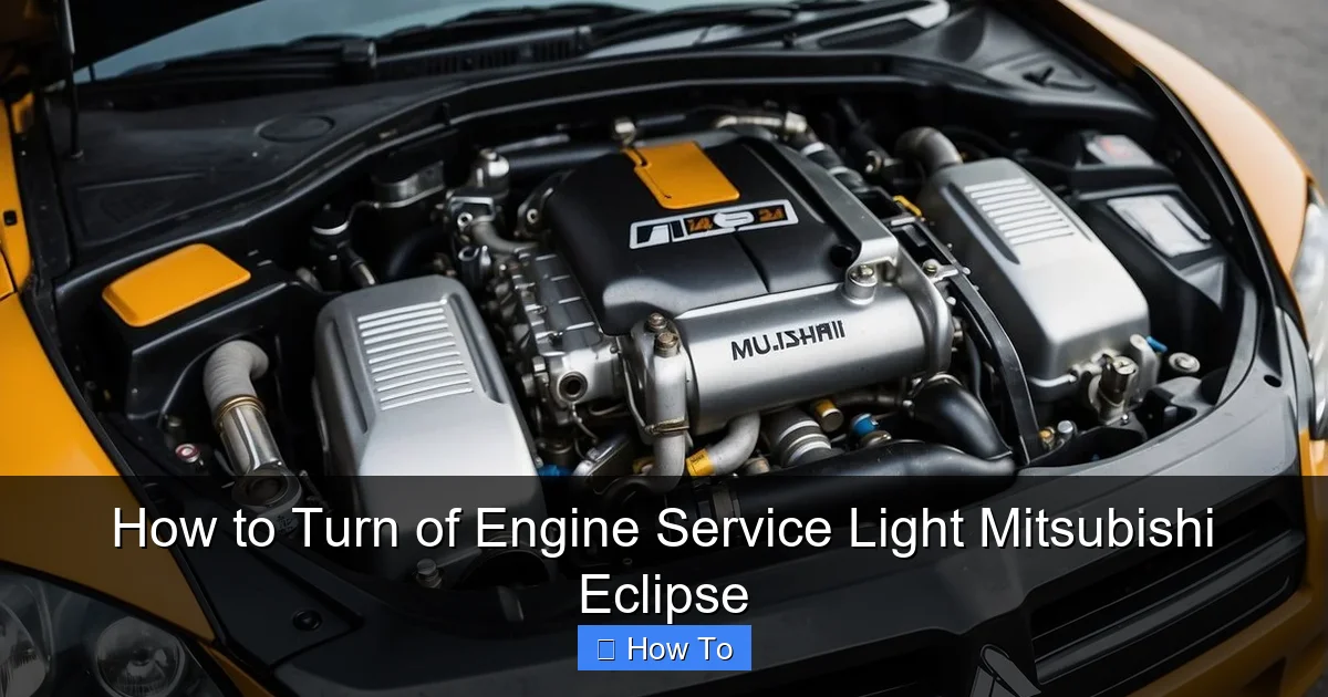 How to Turn of Engine Service Light Mitsubishi Eclipse