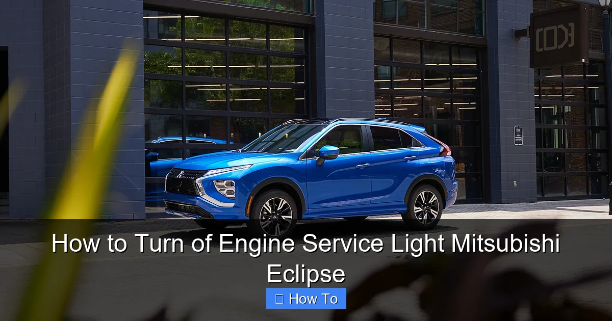How to Turn of Engine Service Light Mitsubishi Eclipse