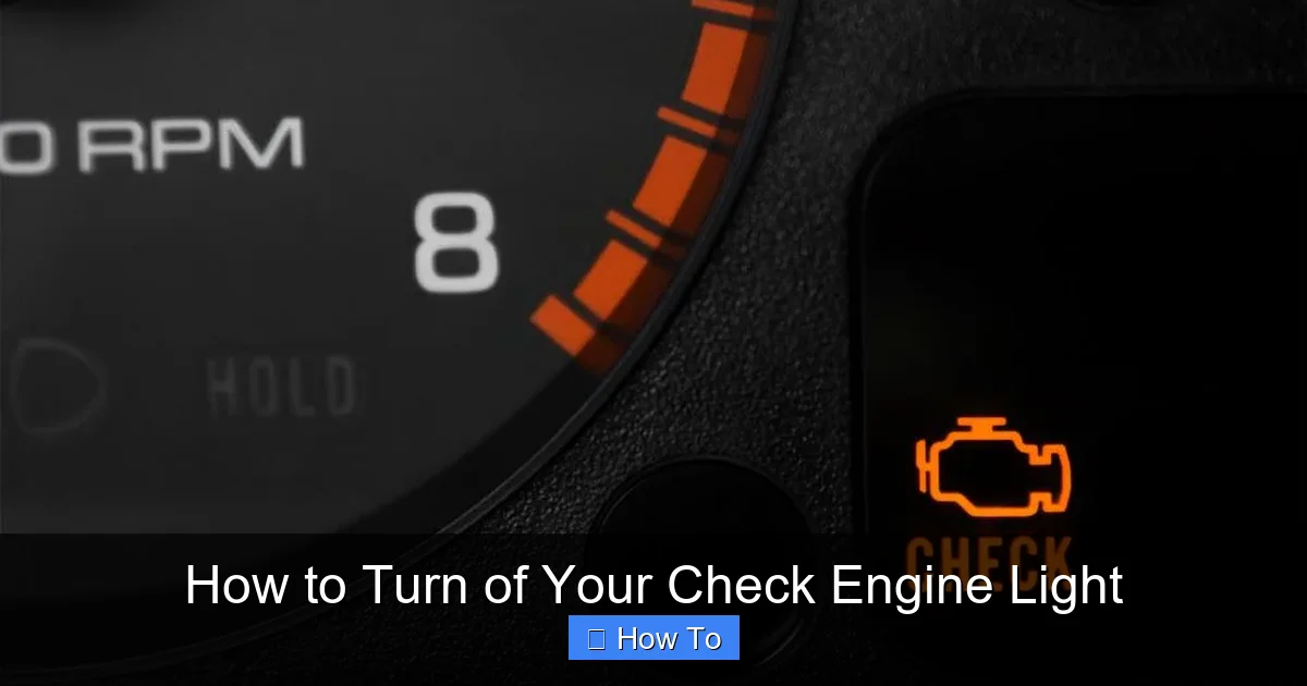 How to Turn of Your Check Engine Light