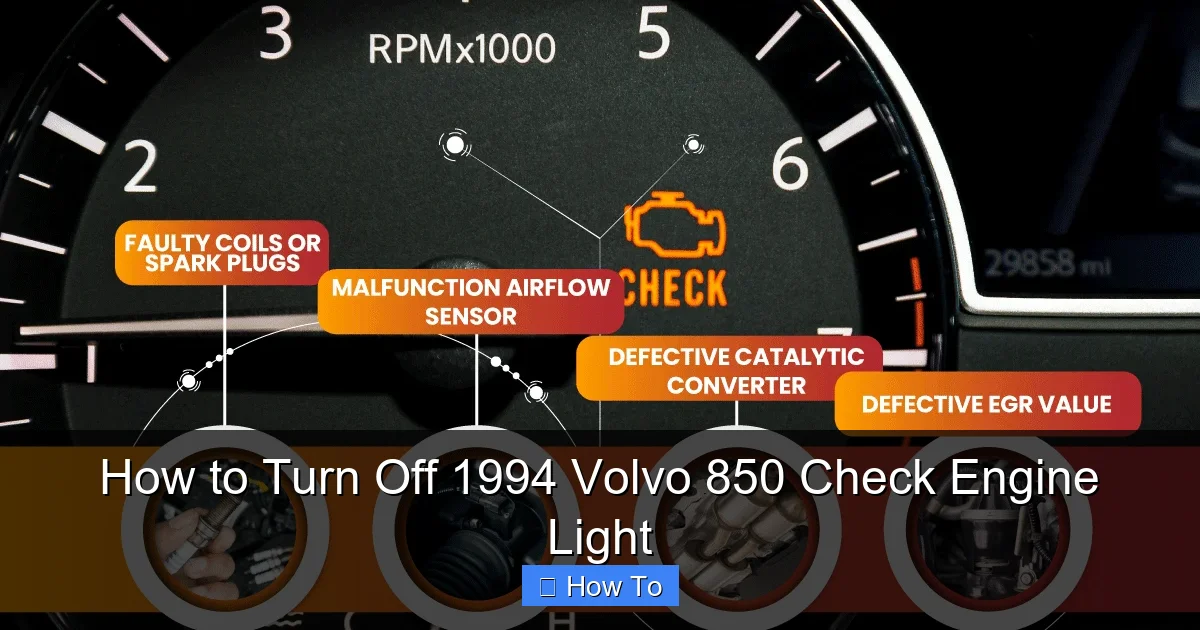 How to Turn Off 1994 Volvo 850 Check Engine Light