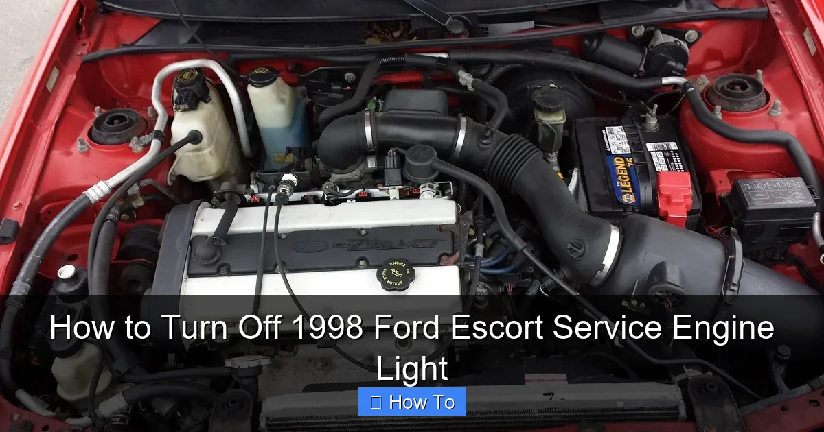 How to Turn Off 1998 Ford Escort Service Engine Light