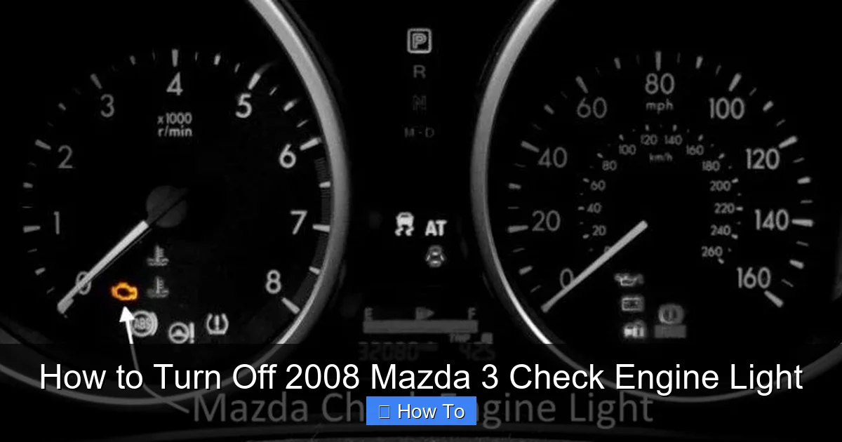 How to Turn Off 2008 Mazda 3 Check Engine Light