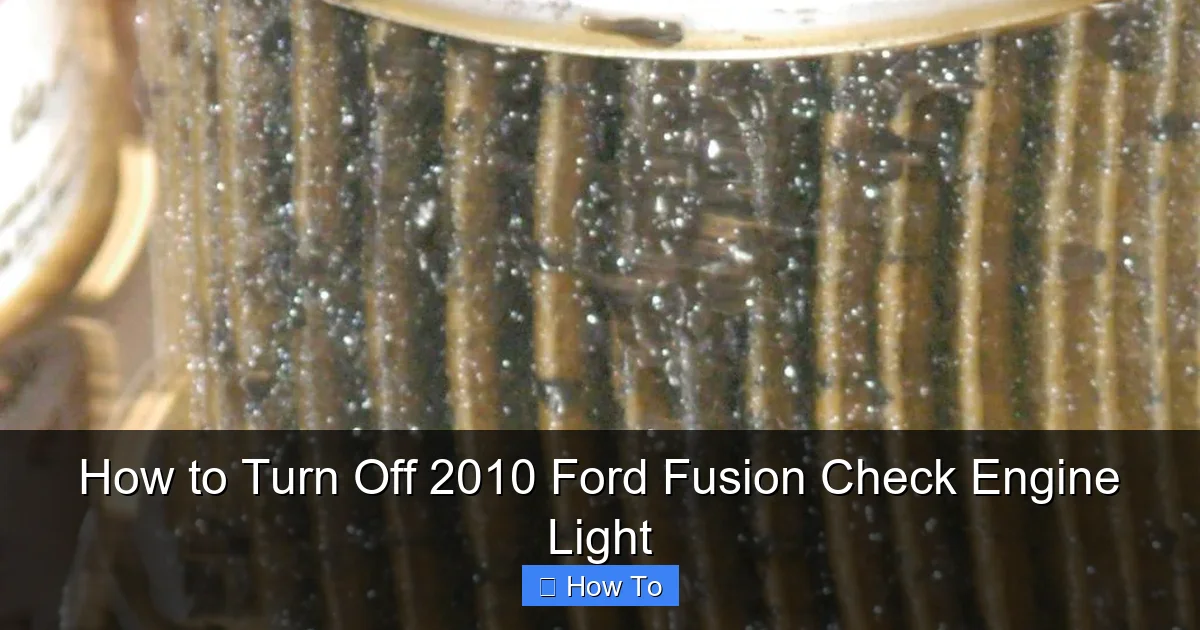 How to Turn Off 2010 Ford Fusion Check Engine Light
