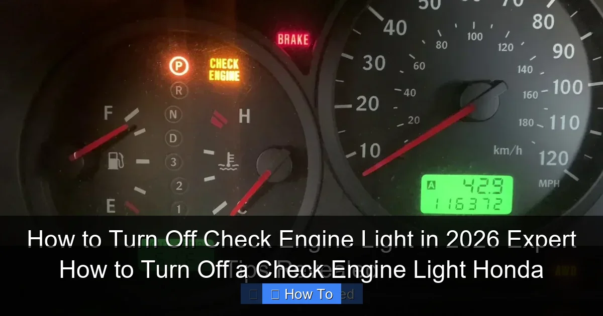 How to Turn Off a Check Engine Light Honda