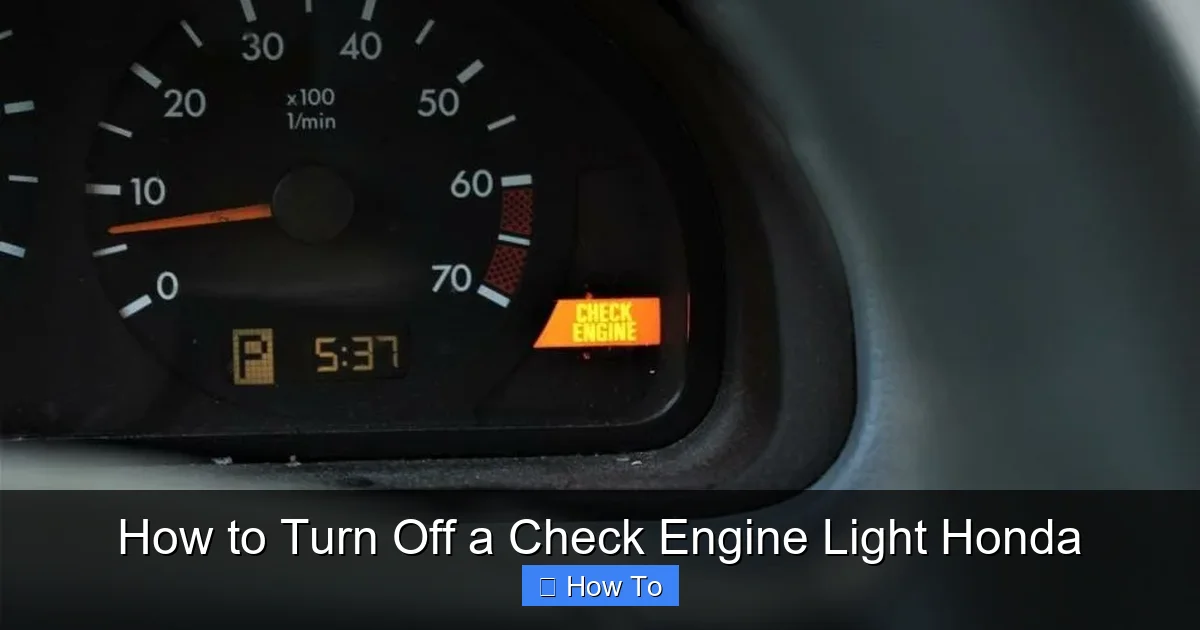 How to Turn Off a Check Engine Light Honda
