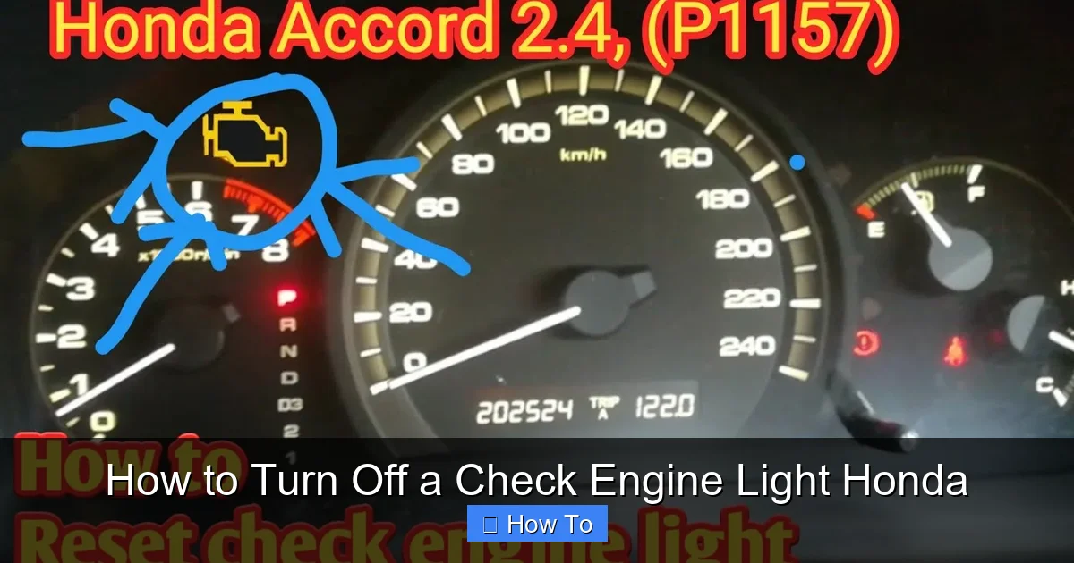 How to Turn Off a Check Engine Light Honda