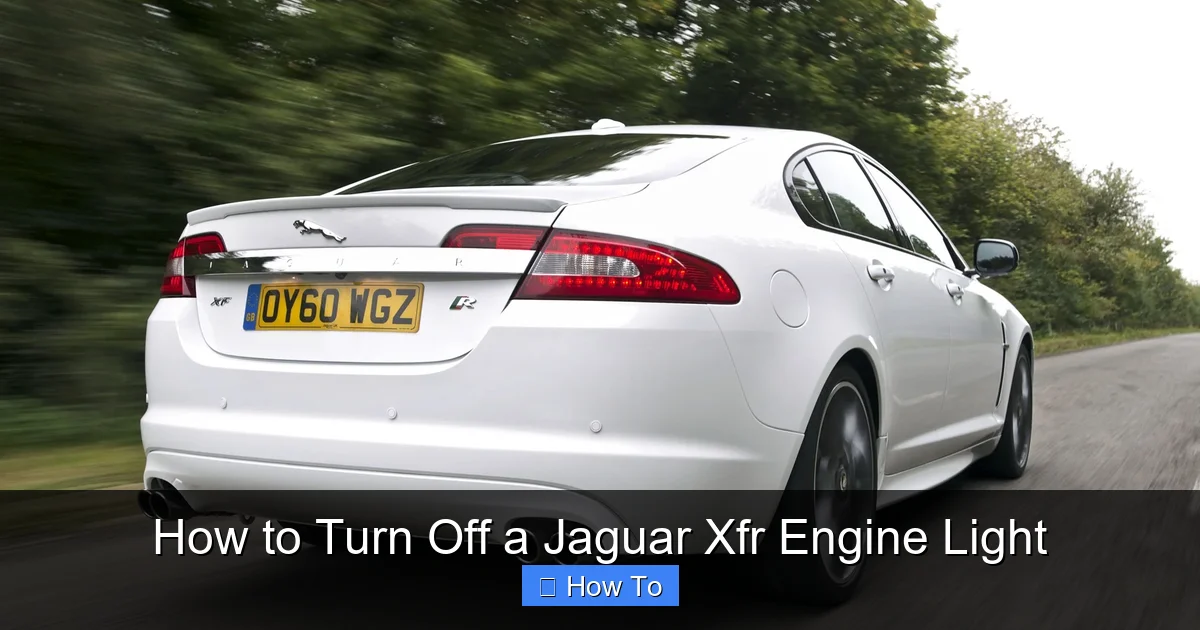 How to Turn Off a Jaguar Xfr Engine Light