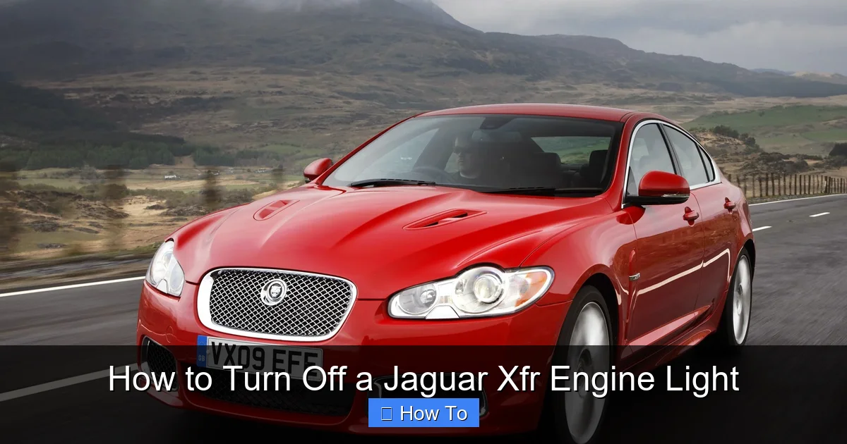 How to Turn Off a Jaguar Xfr Engine Light