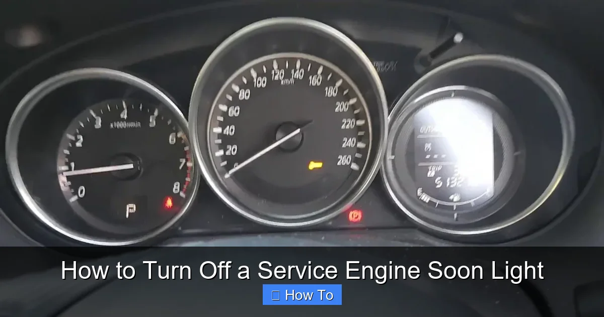 How to Turn Off a Service Engine Soon Light